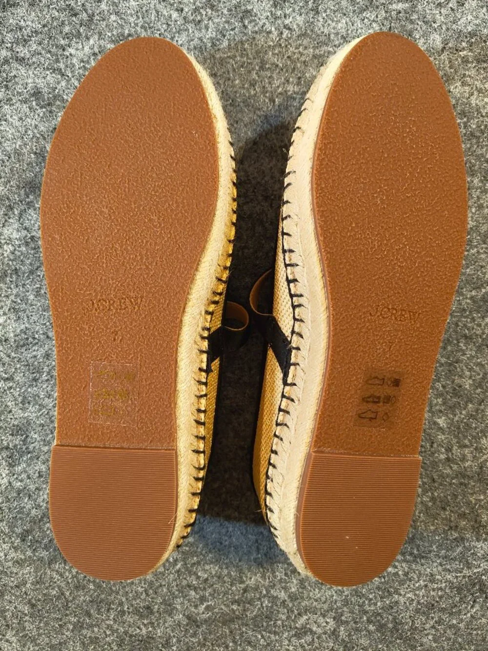 J.Crew Canvas Mary Jane Espadrilles Natural Gold Size 7 NIB